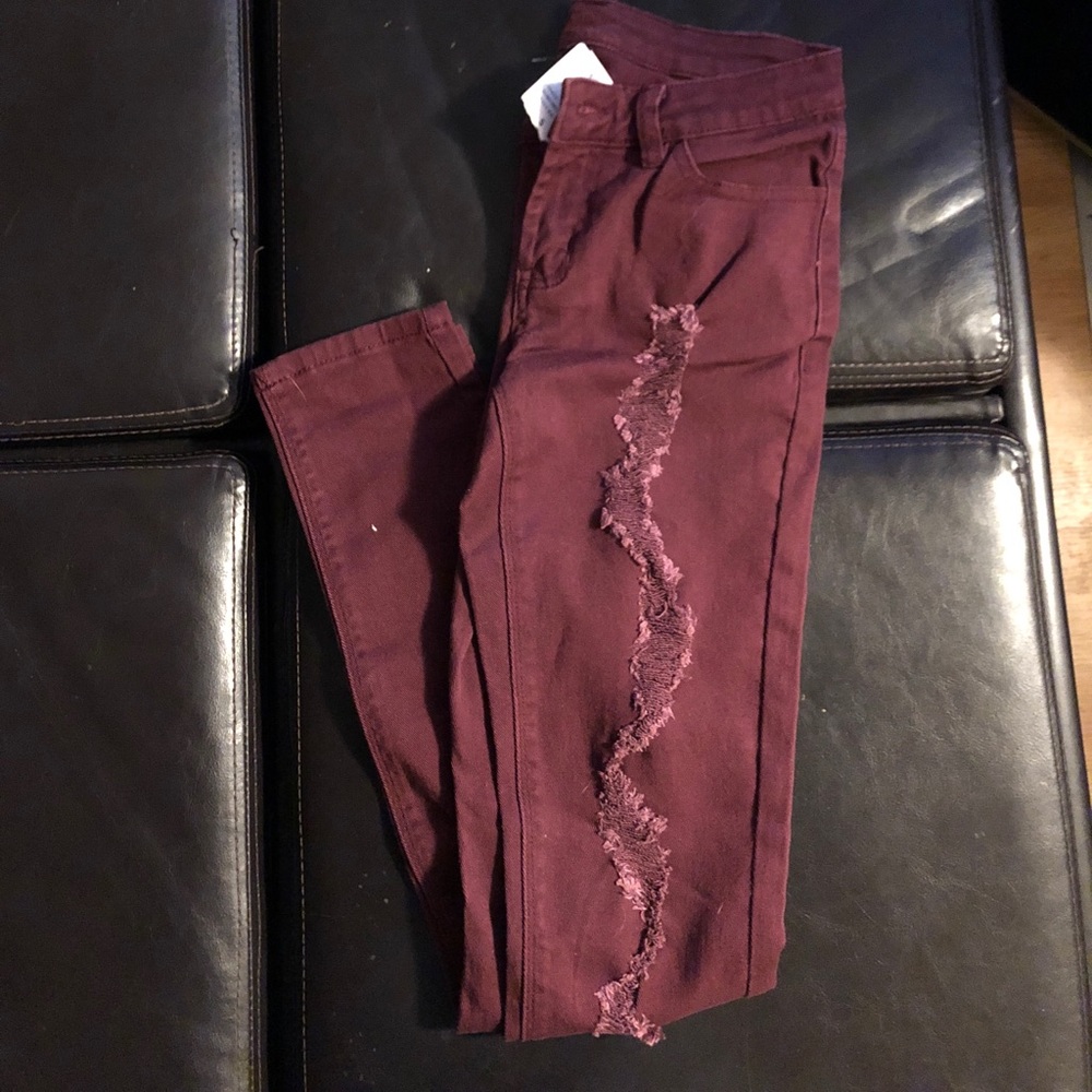 Brand new burgundy jeans